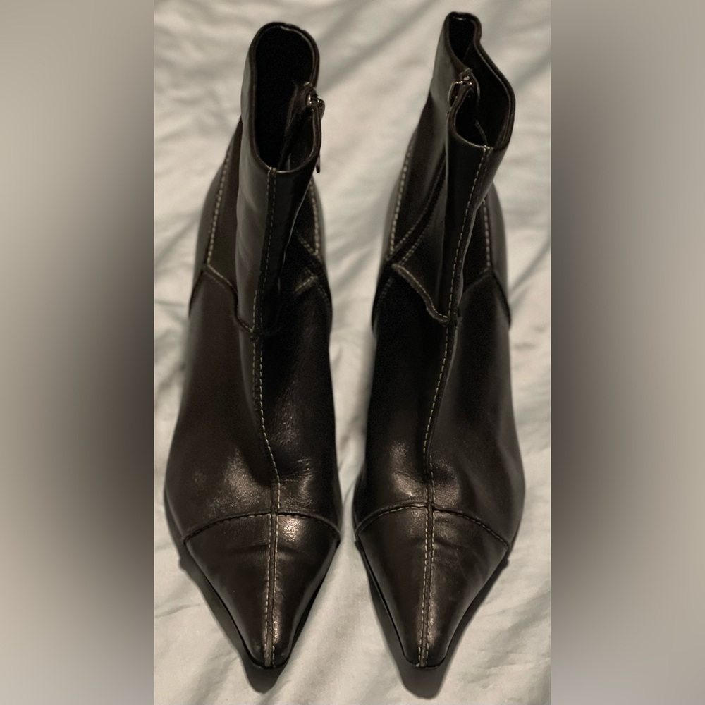 Womens AK ANNE KLEIN IFLEX LEATHER ANKLE PUMPS